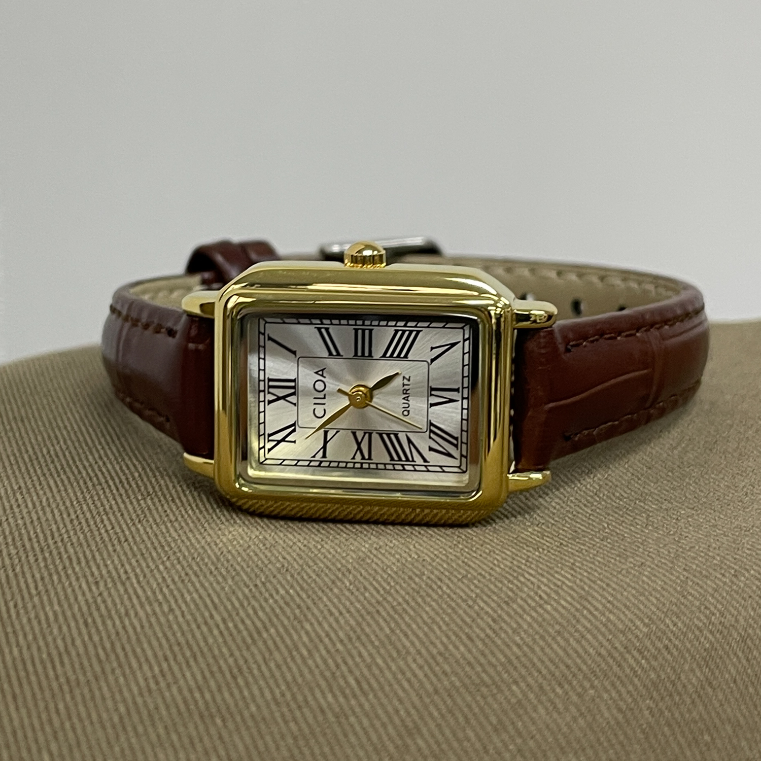 Luxury Watch Trends 2025 - CILOA brown square retro watch female