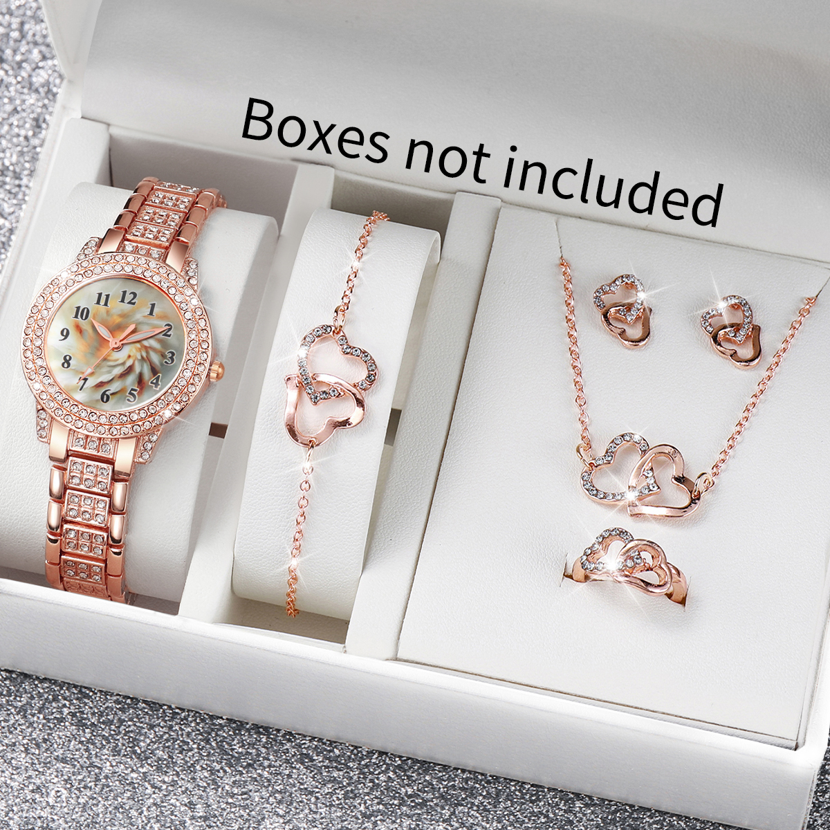 6PCS Luxury Rhinestone Women Q - Luxury Watch Packaging Box avaliação e preço