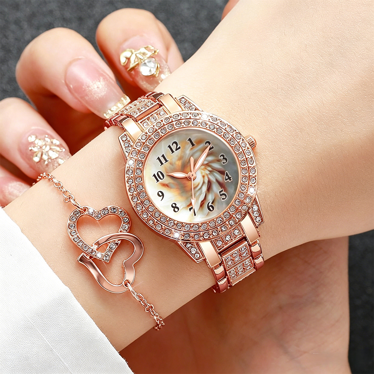 6PCS Luxury Rhinestone Women Q - Luxury Watch Packaging Box avaliação e preço