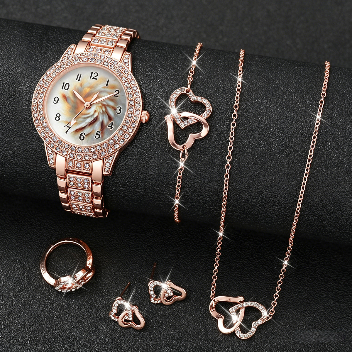 6PCS Luxury Rhinestone Women Q - Luxury Watch Packaging Box avaliação e preço