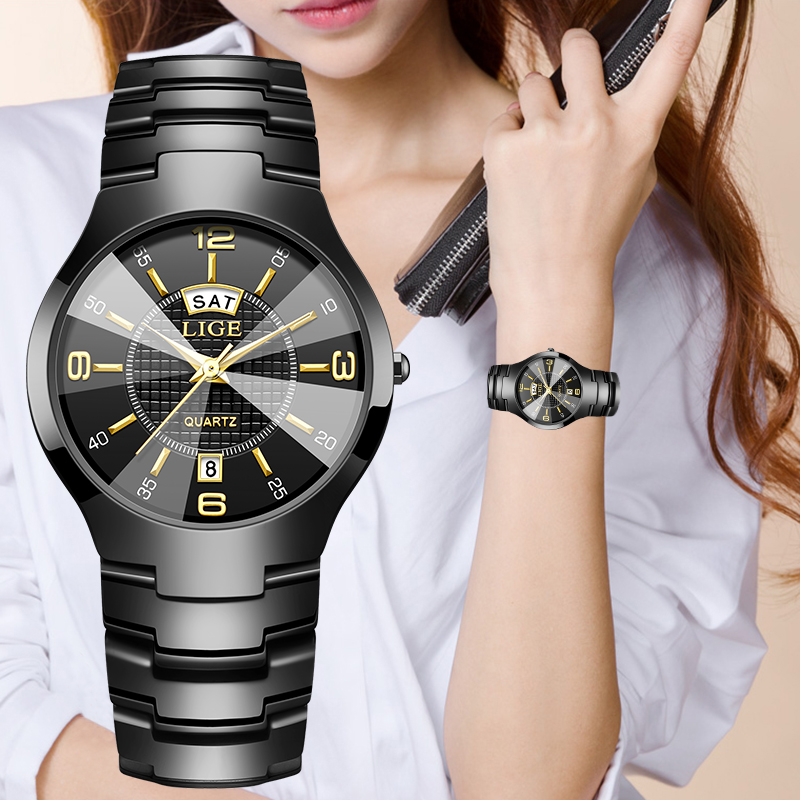 LIGE Fashion Elegant Women's W - Luxury Watch Quartz avaliação e preço