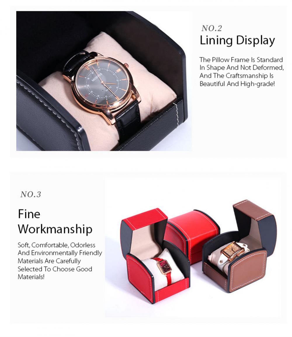 1 Pcs Pu Leather Flip Cover Wa - Luxury Watch Packaging Box avaliação e preço