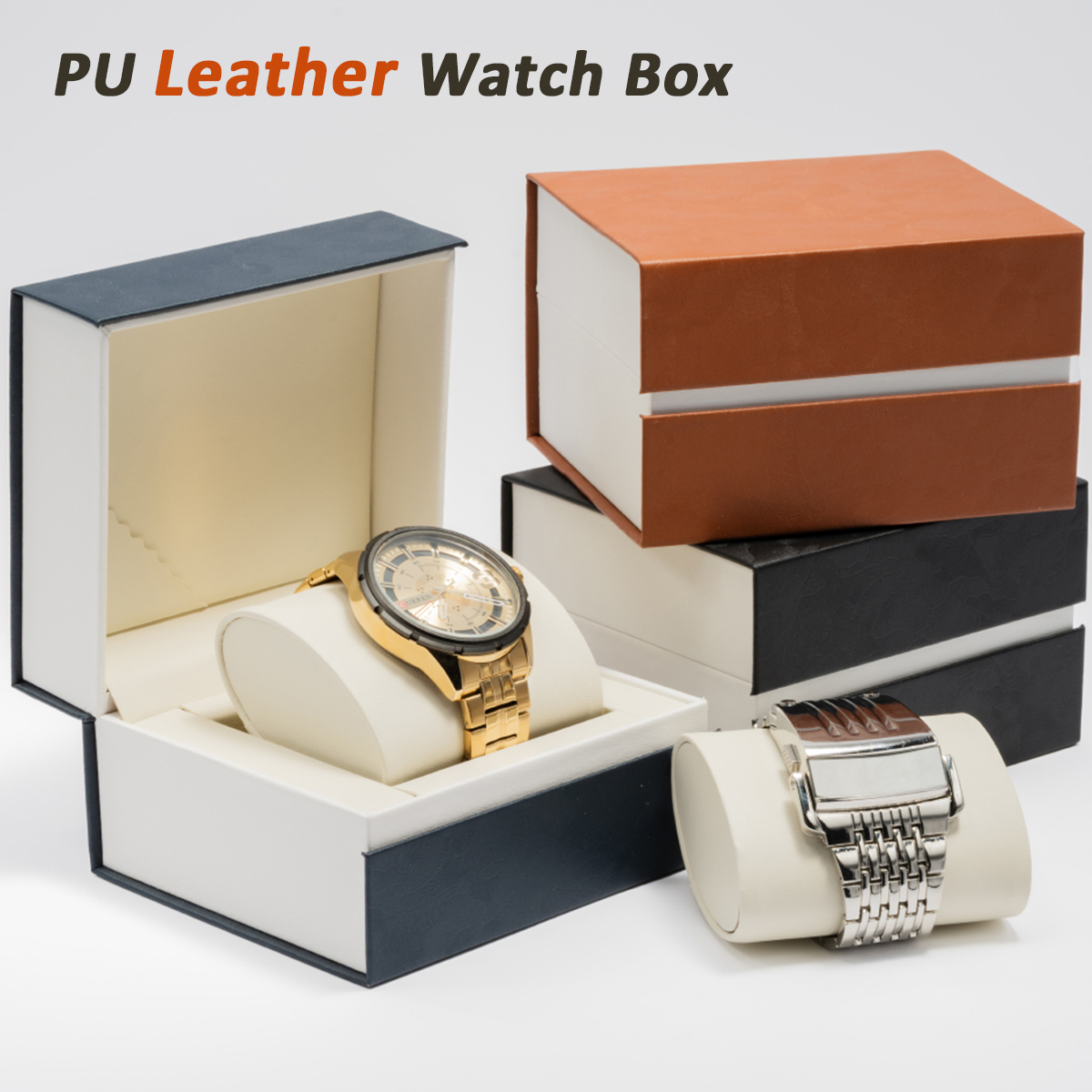 PU Leather Watch Organizer Box - Luxury Watch Packaging Box avaliação e preço