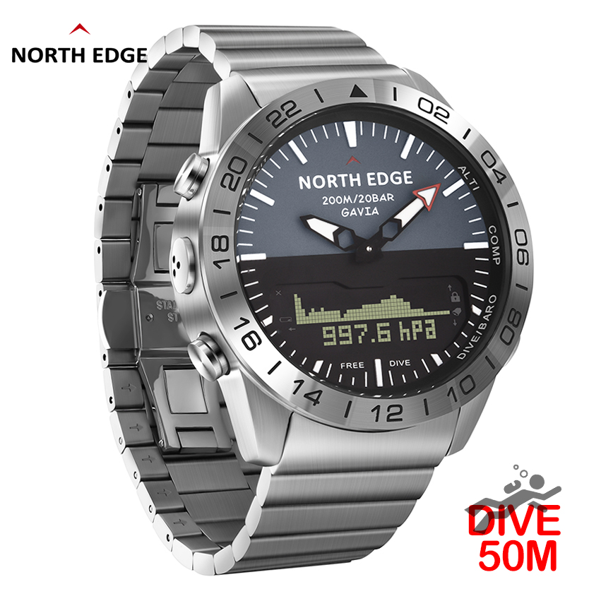 NORTH EDGE Mens Dive Watch Mil - Compass Watch Luxury avaliação e preço