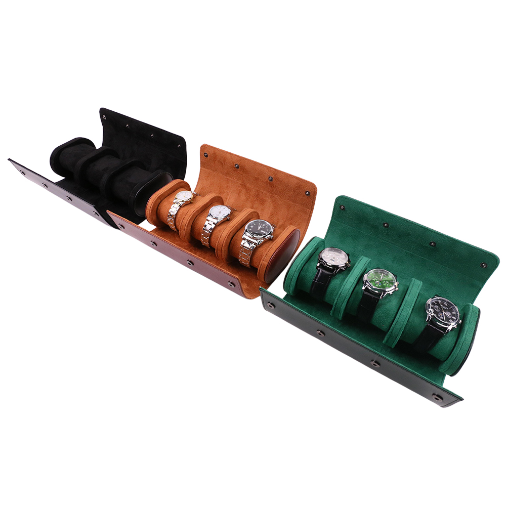 Luxury Portable 3 Slots PU Lea - Luxury Watch Packaging Box avaliação e preço