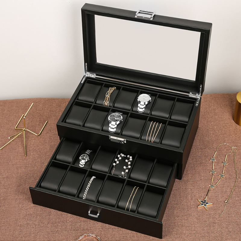 Luxury Watch Box Organizer Bla - Luxury Watch Packaging Box avaliação e preço
