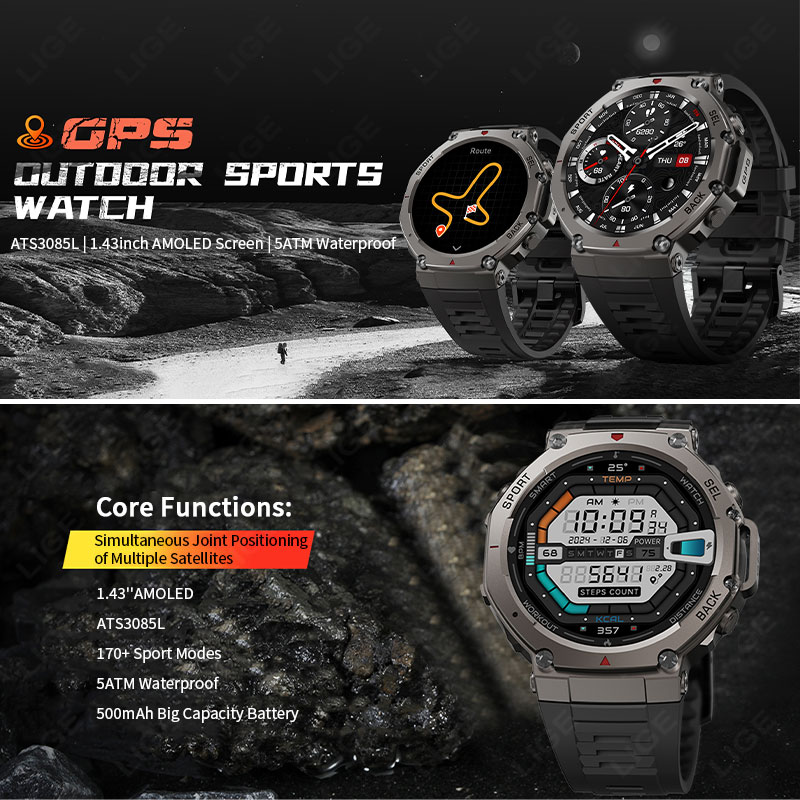 LIGE 2026 GPS Luxury Military  - Compass Watch Luxury avaliação e preço