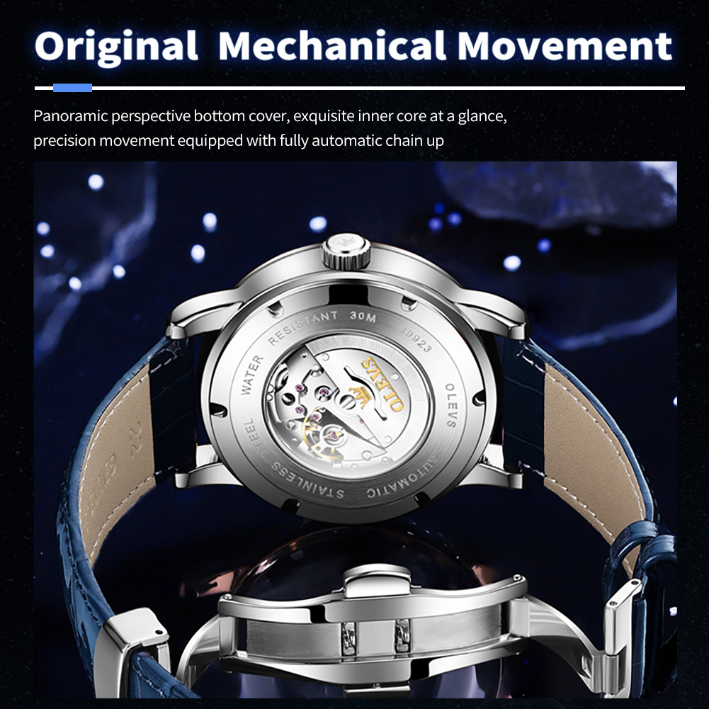 OLEVS 9923 Starry Sky Automati - Compass Watch Luxury avaliação e preço