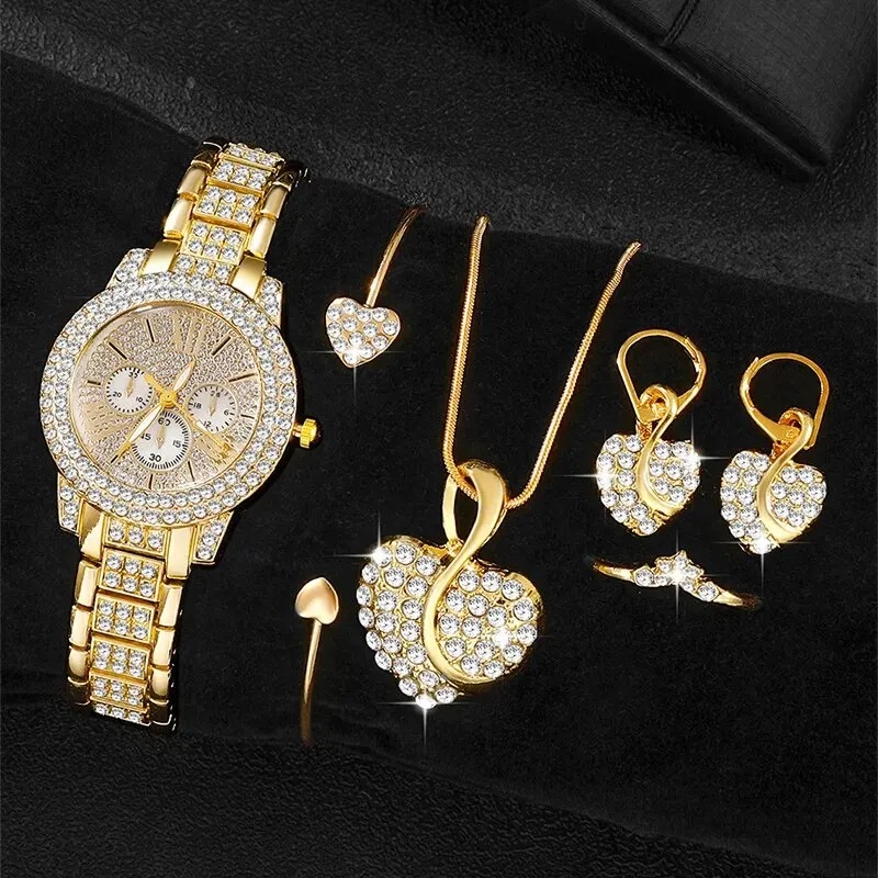 Women's Quartz Watch Gold Luxu - Luxury Watch Quartz avaliação e preço