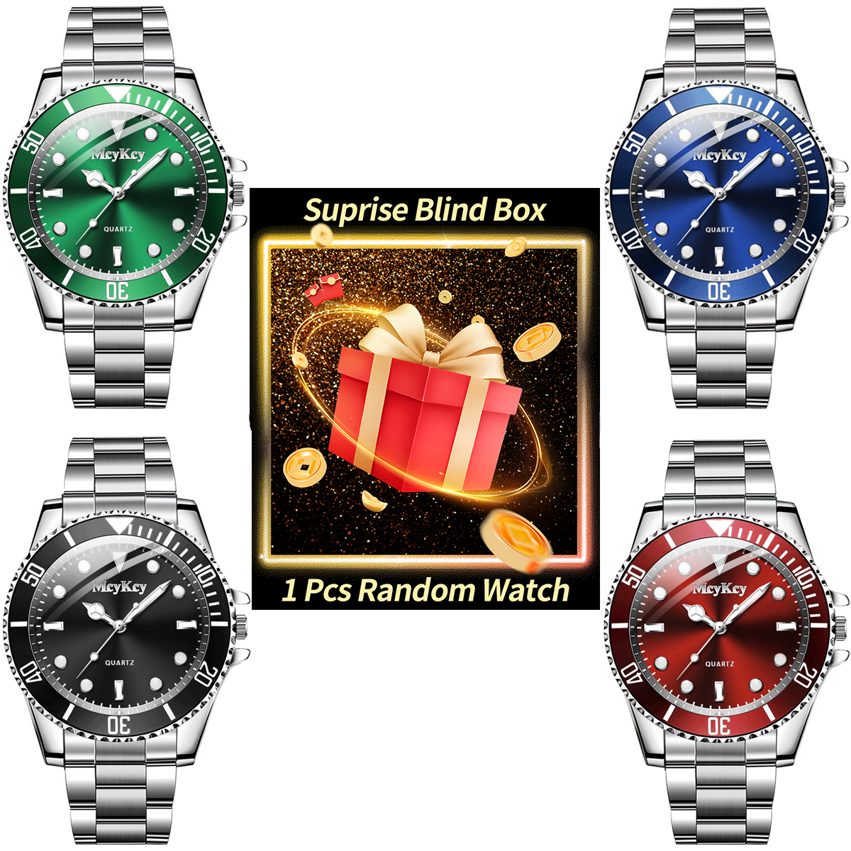 1PC Surprise Mystery Watch Bli - Luxury Watch Quartz avaliação e preço