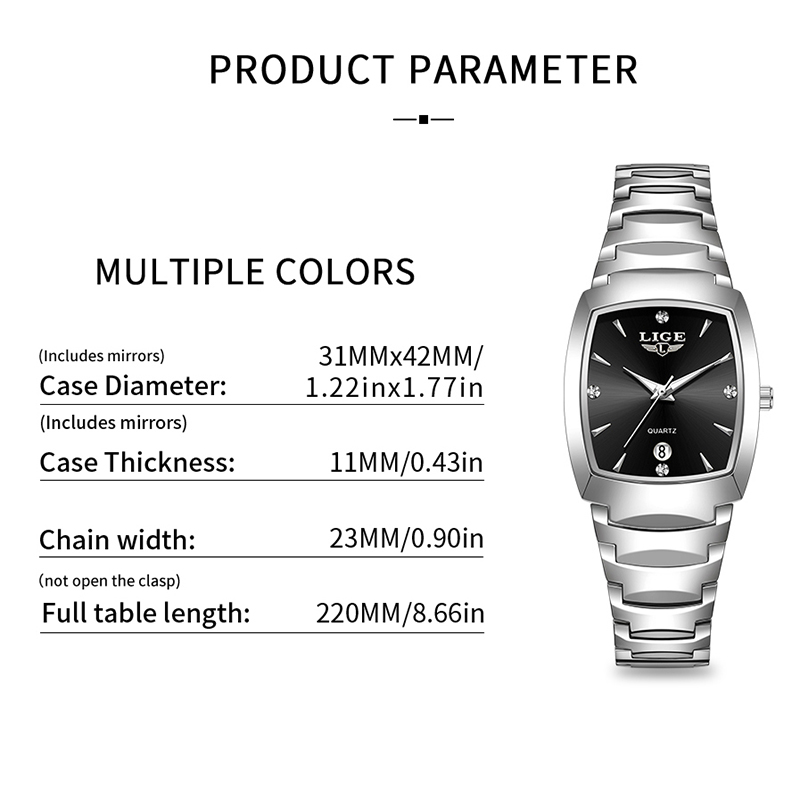 LIGE Watch women Business Luxu - Luxury Watch Quartz avaliação e preço