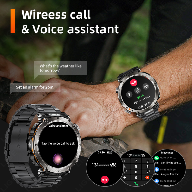 LIGE New Fashion luxury 5ATM M - Compass Watch Luxury avaliação e preço