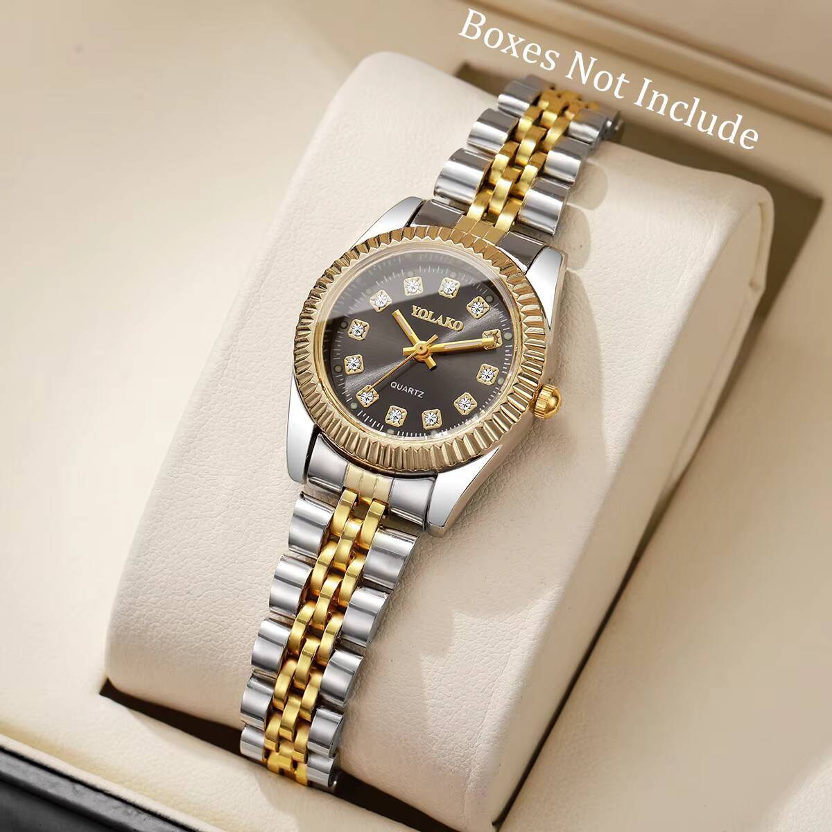 Fashion Rhinestone Women Quart - Luxury Watch Packaging Box avaliação e preço