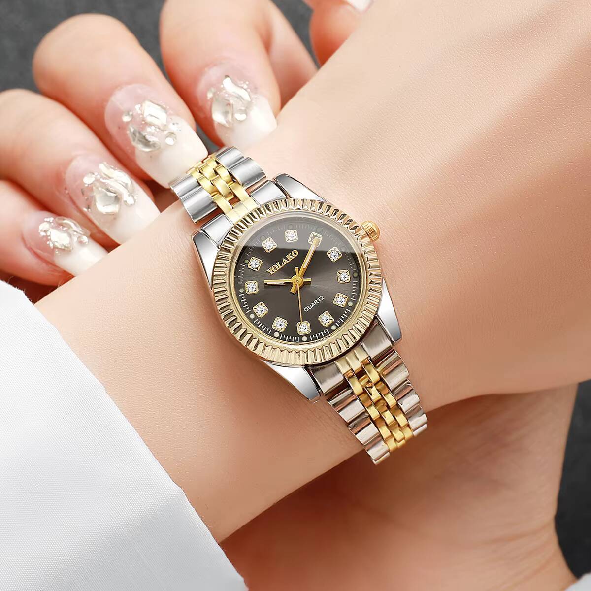 Fashion Rhinestone Women Quart - Luxury Watch Packaging Box avaliação e preço