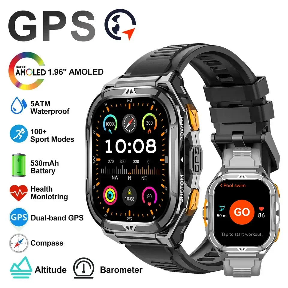 Luxury AMOLED Smartwatch Real  - Compass Watch Luxury avaliação e preço