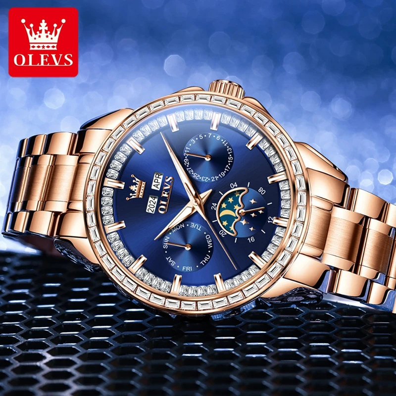 OLEVS 6695 NEW Men's Watches F - Compass Watch Luxury avaliação e preço