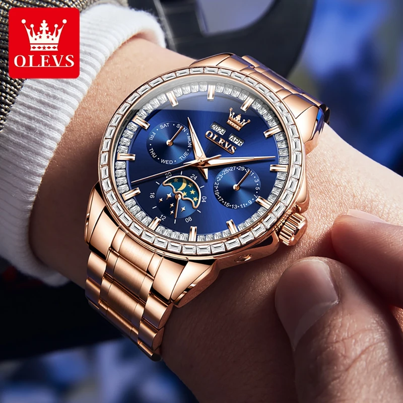 OLEVS 6695 NEW Men's Watches F - Compass Watch Luxury avaliação e preço