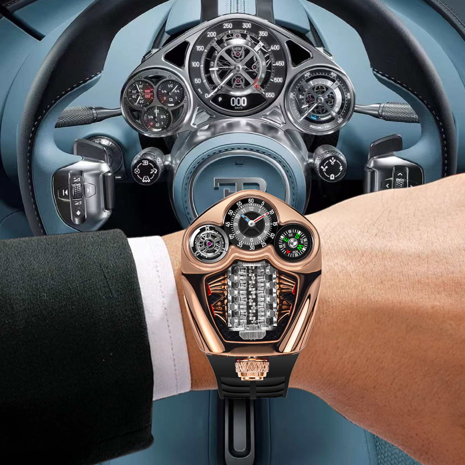 PINDU Design NEW Engine Series - Compass Watch Luxury avaliação e preço