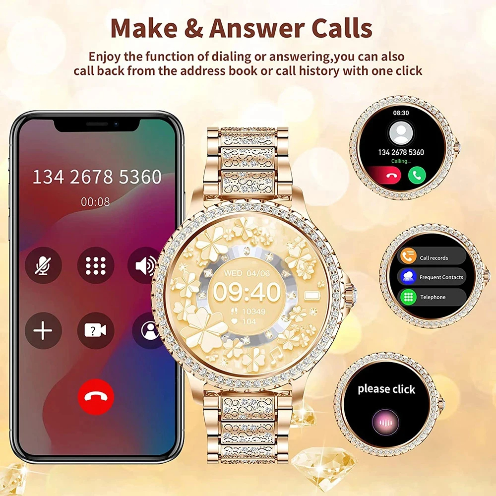Fashion Luxury Gold Women Smar - Compass Watch Luxury avaliação e preço