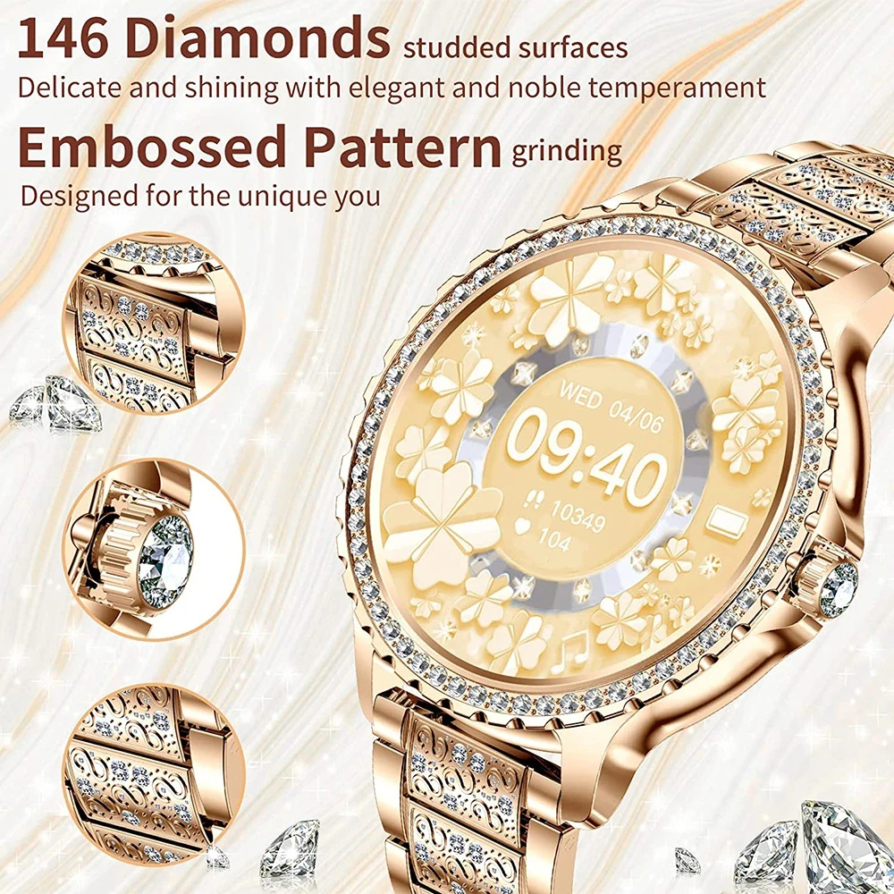 Fashion Luxury Gold Women Smar - Compass Watch Luxury avaliação e preço