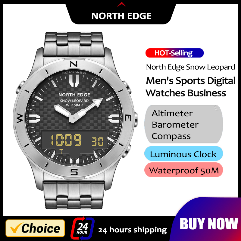 NORTH EDGE Men's Sports Digita - Compass Watch Luxury avaliação e preço